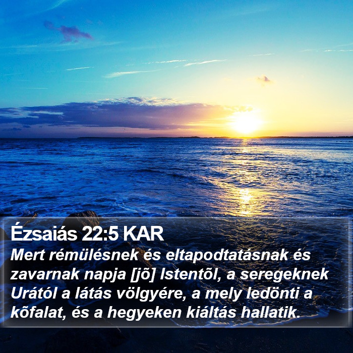 Ézsaiás 22:5 KAR Bible Study