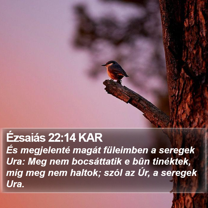 Ézsaiás 22:14 KAR Bible Study