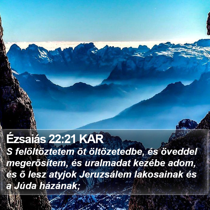 Ézsaiás 22:21 KAR Bible Study