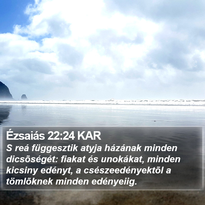 Ézsaiás 22:24 KAR Bible Study