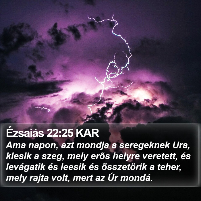 Ézsaiás 22:25 KAR Bible Study