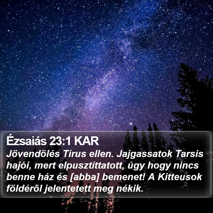 Ézsaiás 23:1 KAR Bible Study