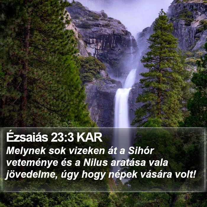 Ézsaiás 23:3 KAR Bible Study