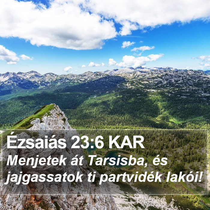 Ézsaiás 23:6 KAR Bible Study