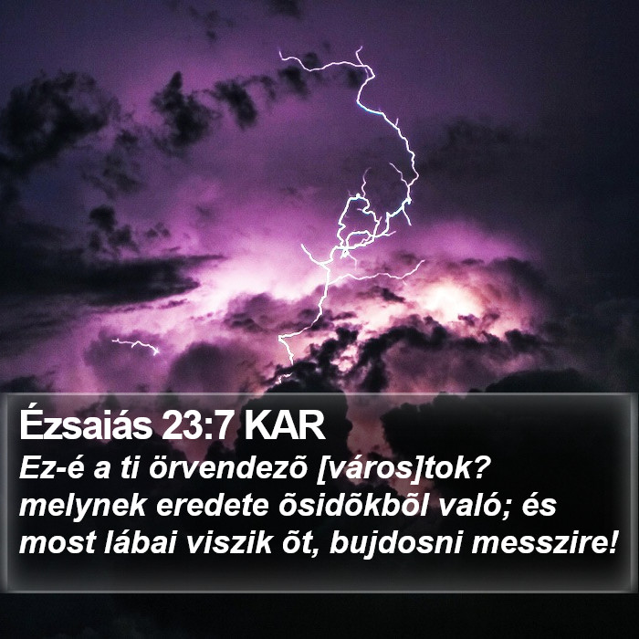 Ézsaiás 23:7 KAR Bible Study