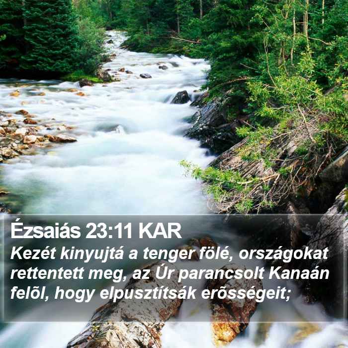 Ézsaiás 23:11 KAR Bible Study