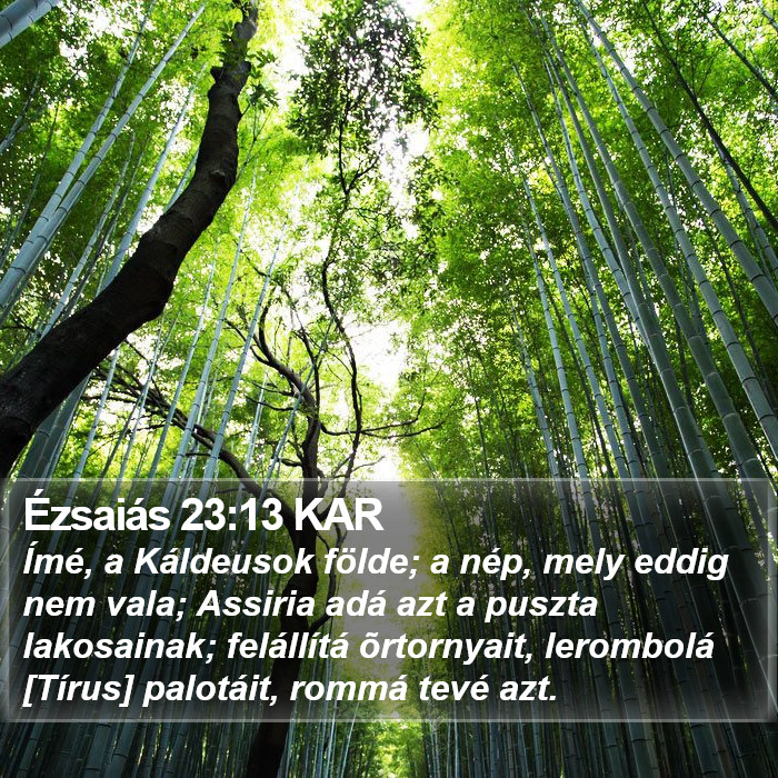 Ézsaiás 23:13 KAR Bible Study