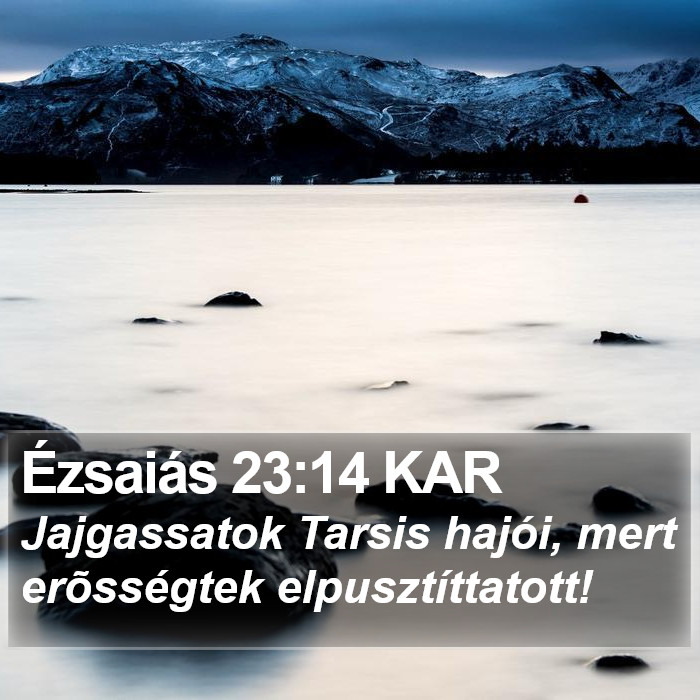 Ézsaiás 23:14 KAR Bible Study