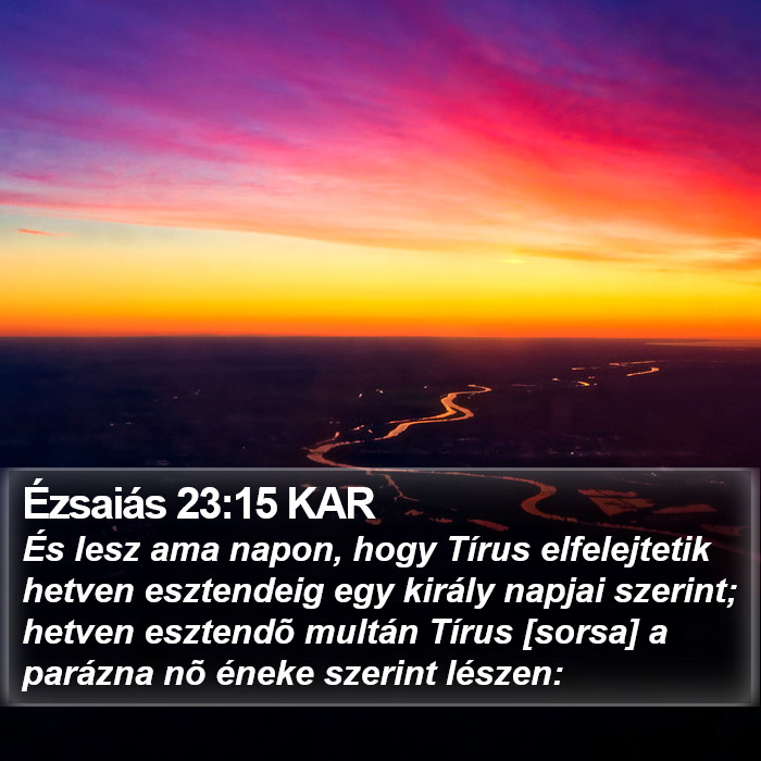 Ézsaiás 23:15 KAR Bible Study