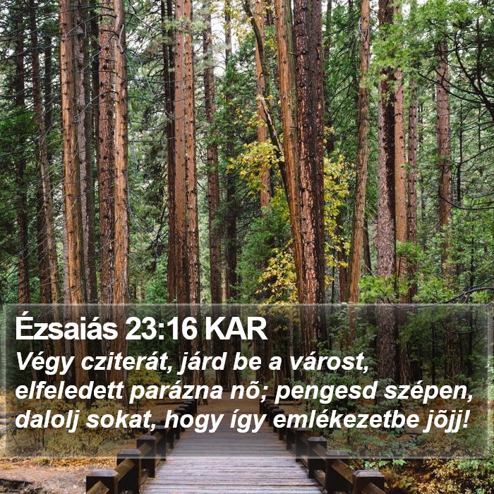 Ézsaiás 23:16 KAR Bible Study