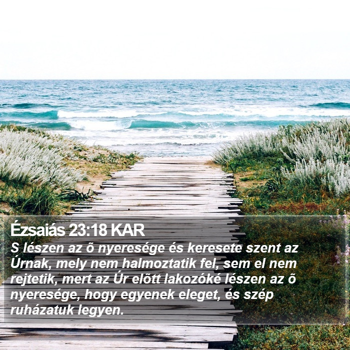 Ézsaiás 23:18 KAR Bible Study