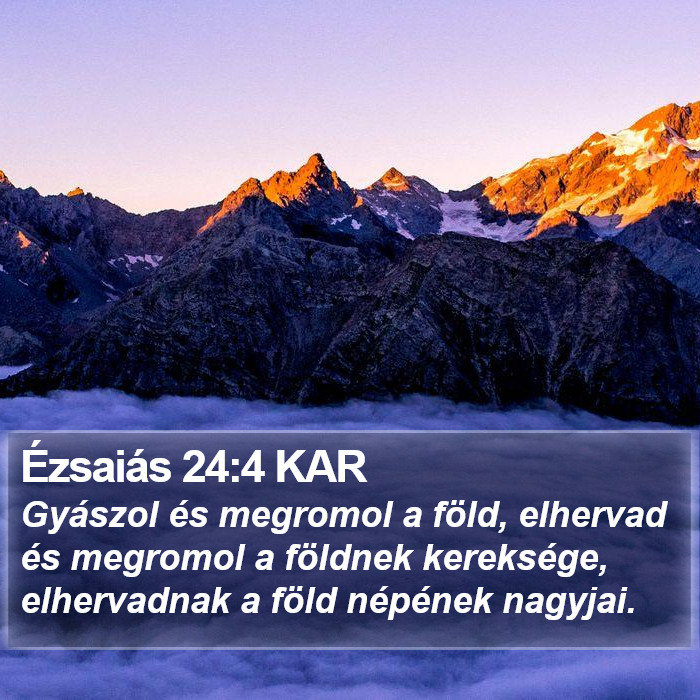 Ézsaiás 24:4 KAR Bible Study