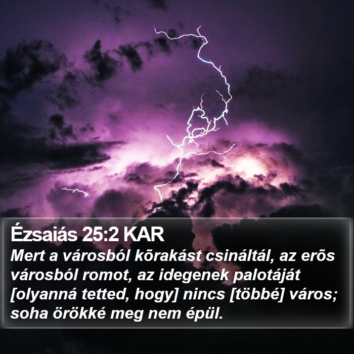 Ézsaiás 25:2 KAR Bible Study