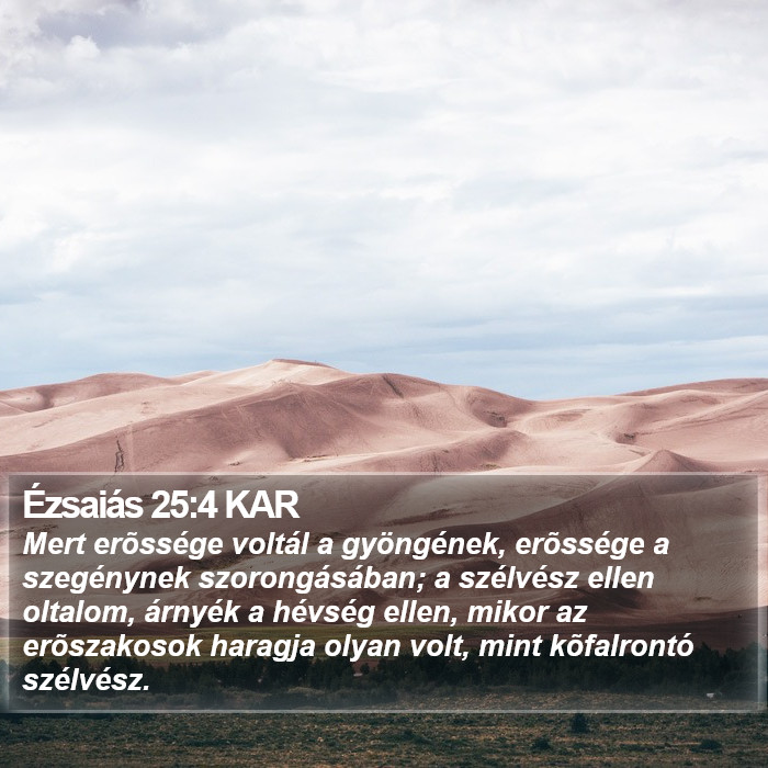 Ézsaiás 25:4 KAR Bible Study