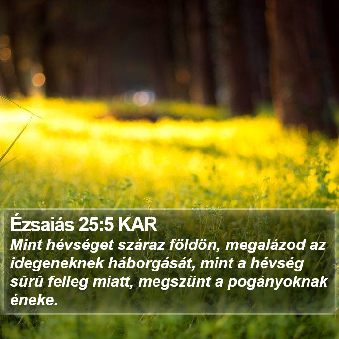 Ézsaiás 25:5 KAR Bible Study