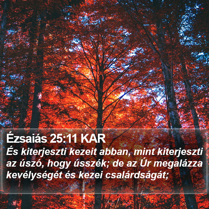 Ézsaiás 25:11 KAR Bible Study