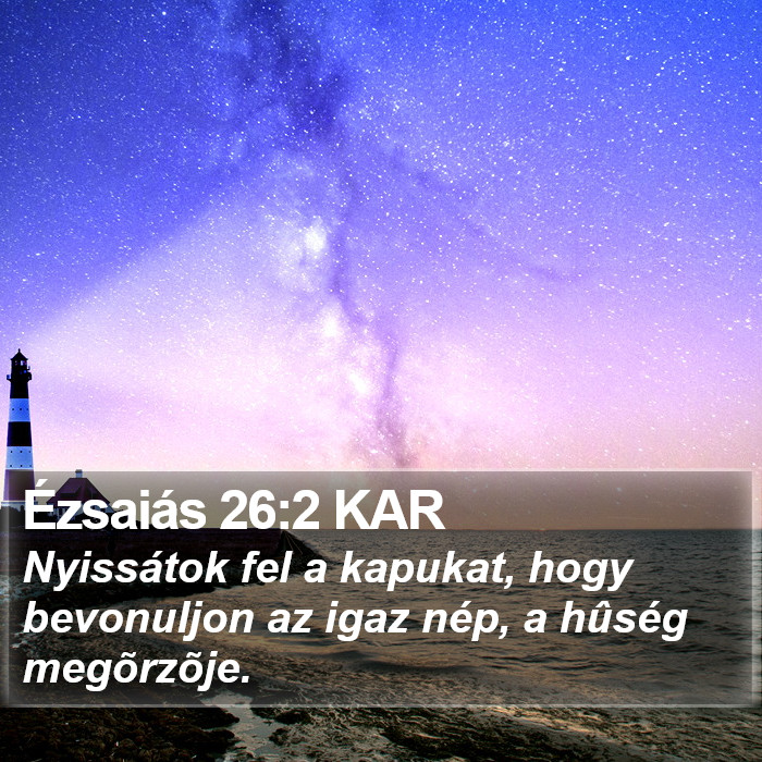 Ézsaiás 26:2 KAR Bible Study