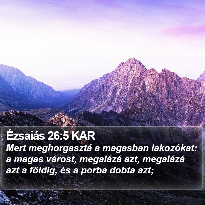 Ézsaiás 26:5 KAR Bible Study