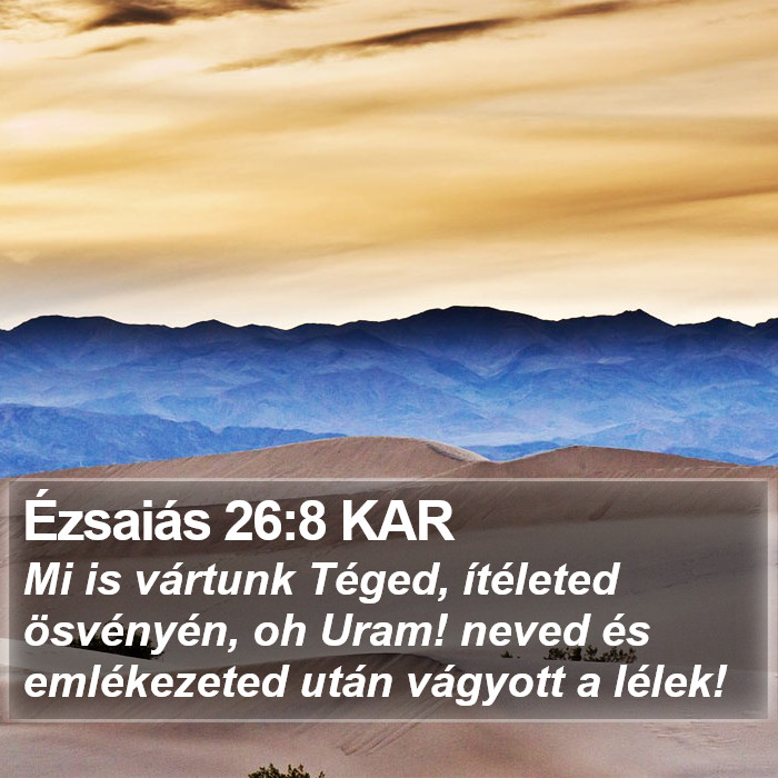 Ézsaiás 26:8 KAR Bible Study