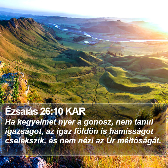 Ézsaiás 26:10 KAR Bible Study