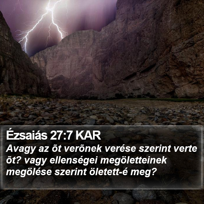 Ézsaiás 27:7 KAR Bible Study