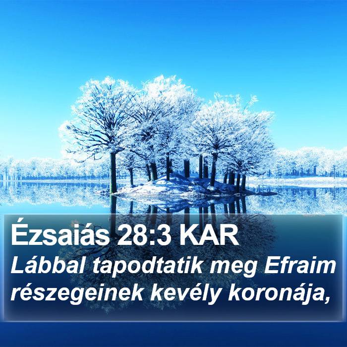 Ézsaiás 28:3 KAR Bible Study