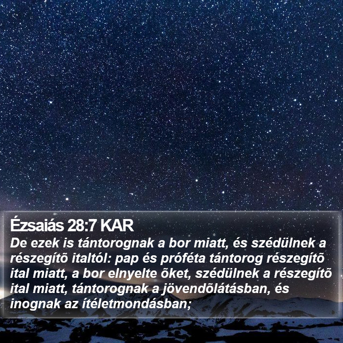 Ézsaiás 28:7 KAR Bible Study