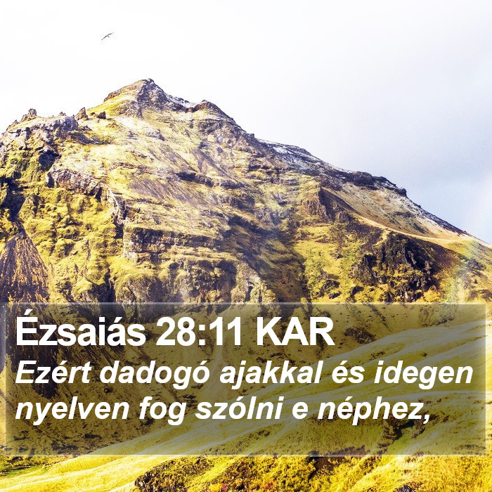 Ézsaiás 28:11 KAR Bible Study