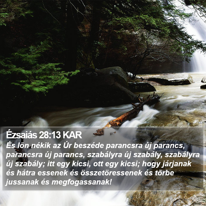 Ézsaiás 28:13 KAR Bible Study