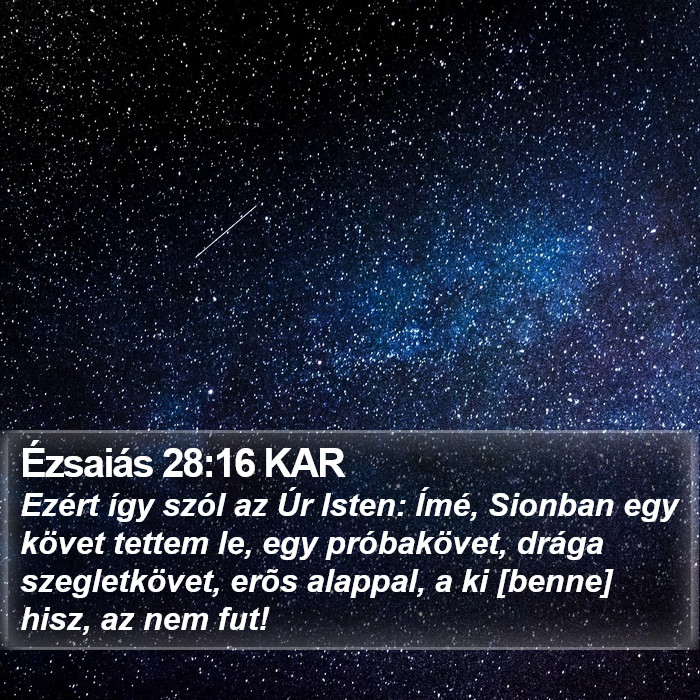 Ézsaiás 28:16 KAR Bible Study