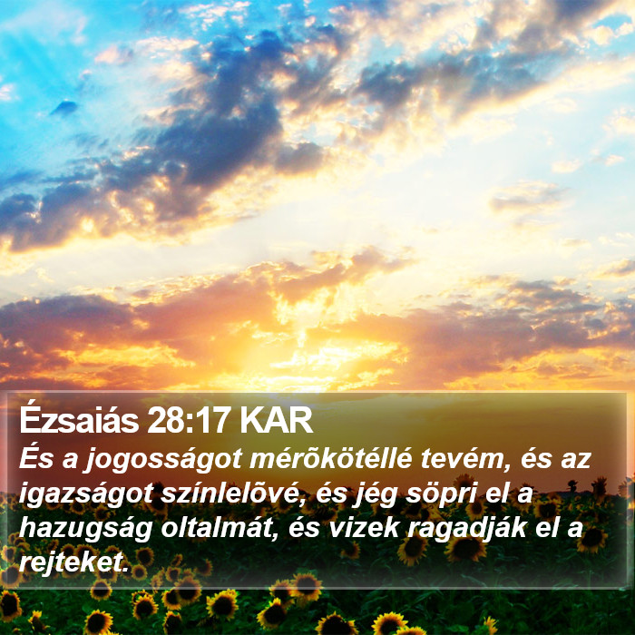 Ézsaiás 28:17 KAR Bible Study