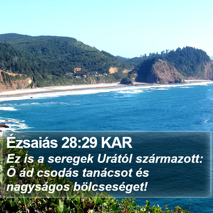 Ézsaiás 28:29 KAR Bible Study