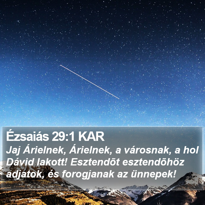 Ézsaiás 29:1 KAR Bible Study