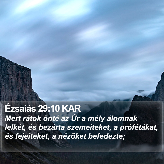 Ézsaiás 29:10 KAR Bible Study