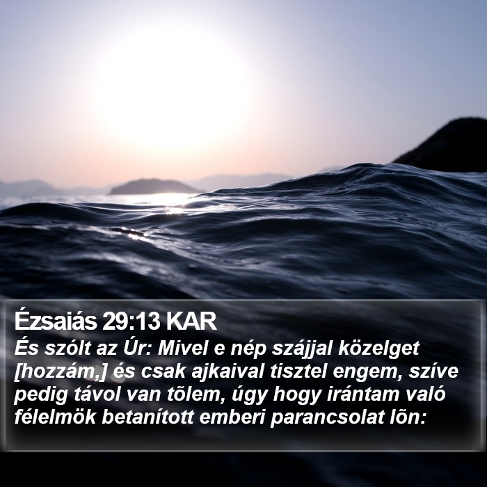 Ézsaiás 29:13 KAR Bible Study