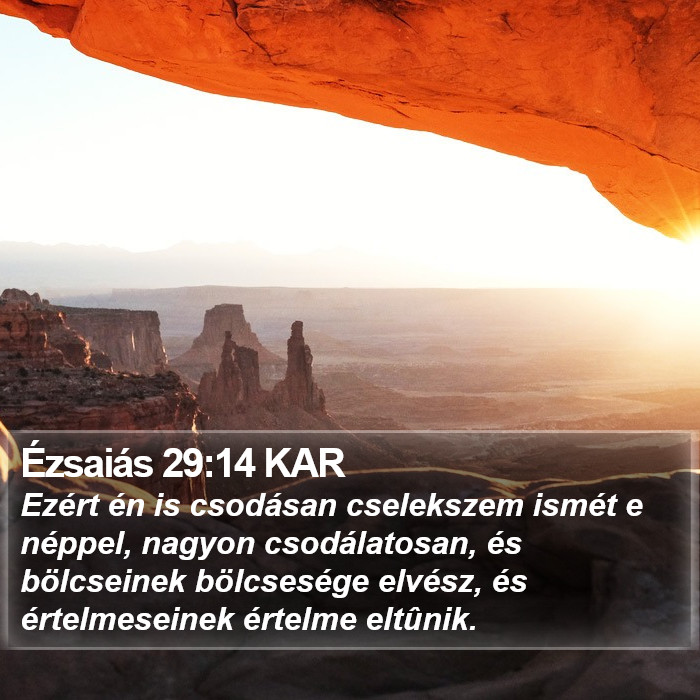 Ézsaiás 29:14 KAR Bible Study