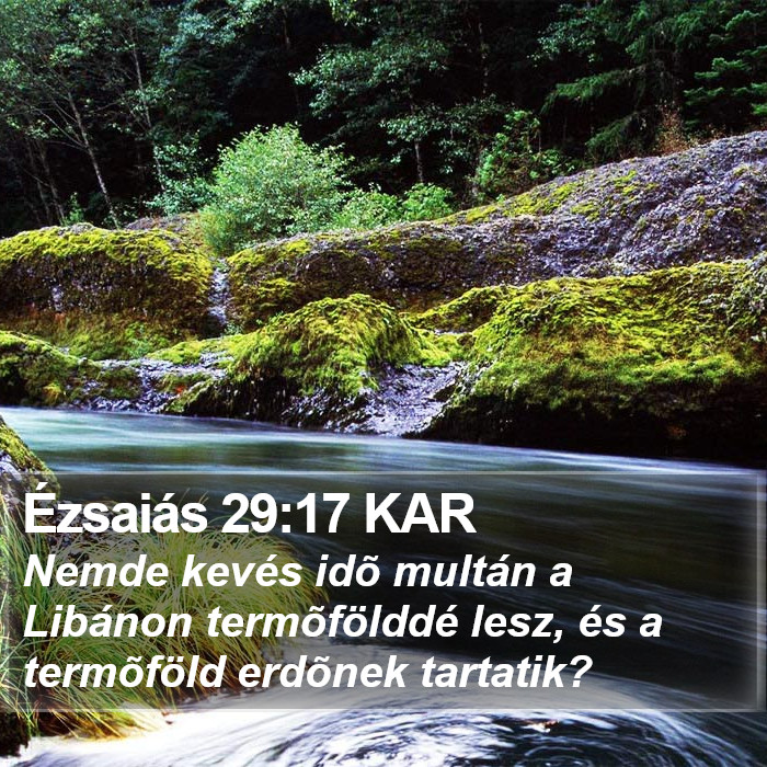 Ézsaiás 29:17 KAR Bible Study