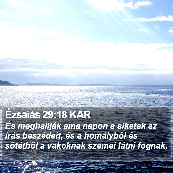 Ézsaiás 29:18 KAR Bible Study