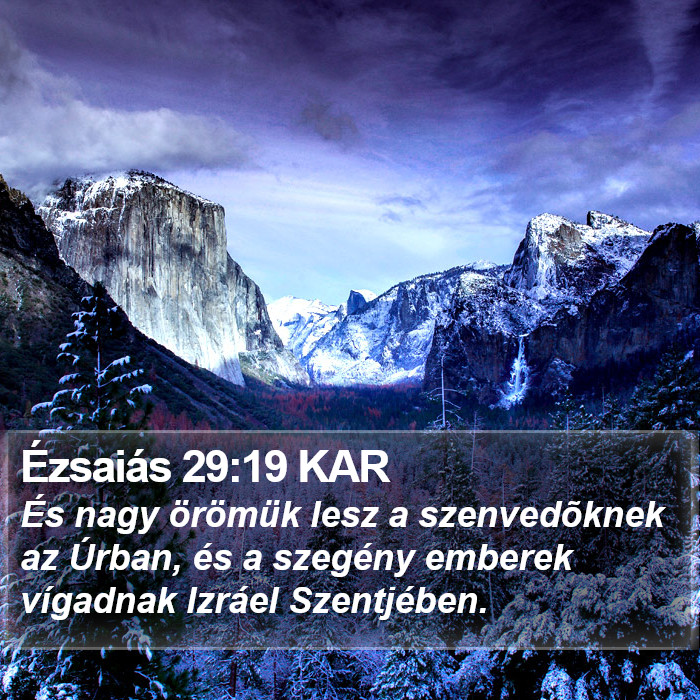 Ézsaiás 29:19 KAR Bible Study