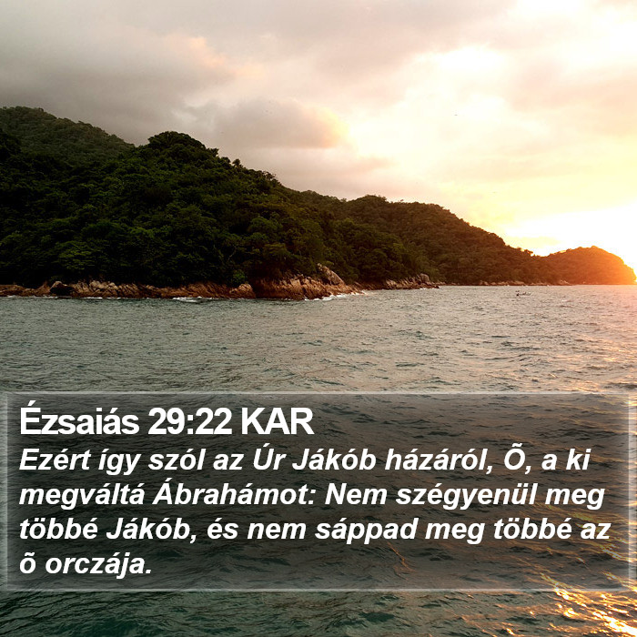 Ézsaiás 29:22 KAR Bible Study