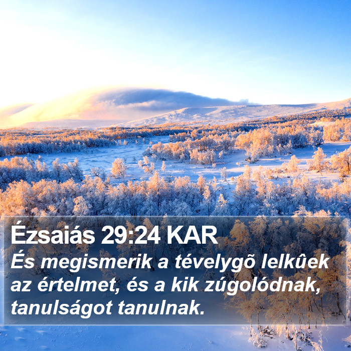 Ézsaiás 29:24 KAR Bible Study