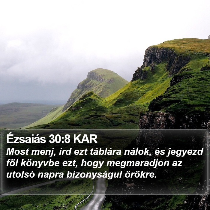 Ézsaiás 30:8 KAR Bible Study