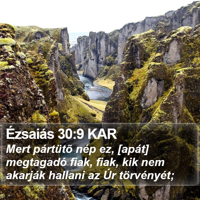 Ézsaiás 30:9 KAR Bible Study