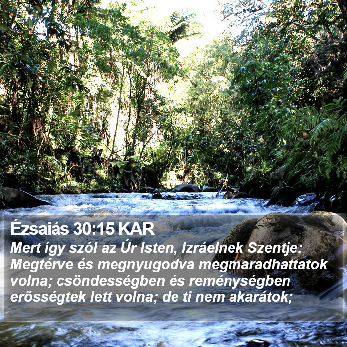 Ézsaiás 30:15 KAR Bible Study