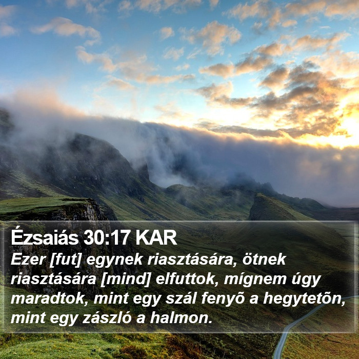 Ézsaiás 30:17 KAR Bible Study