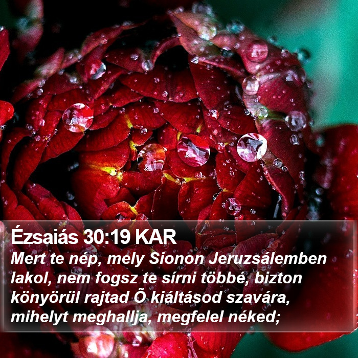 Ézsaiás 30:19 KAR Bible Study