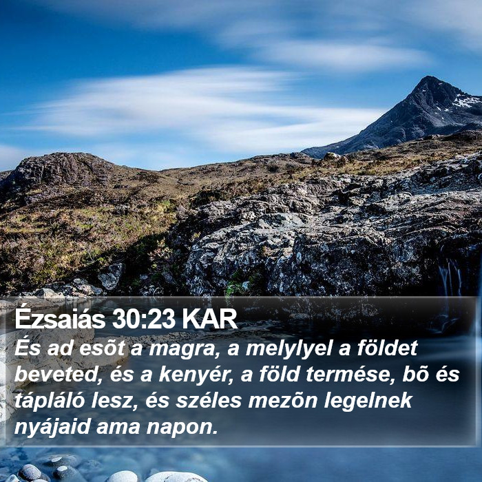 Ézsaiás 30:23 KAR Bible Study