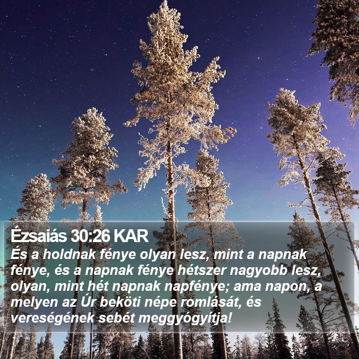 Ézsaiás 30:26 KAR Bible Study