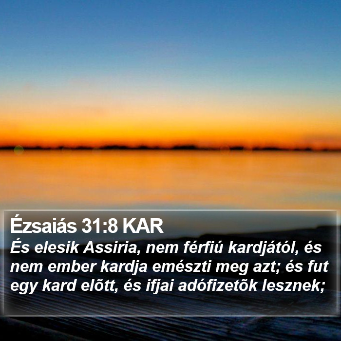 Ézsaiás 31:8 KAR Bible Study