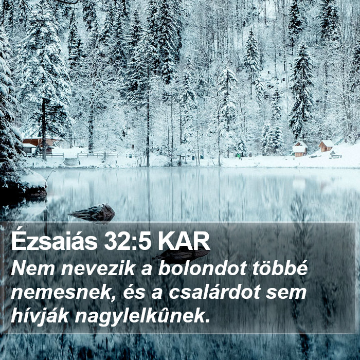 Ézsaiás 32:5 KAR Bible Study